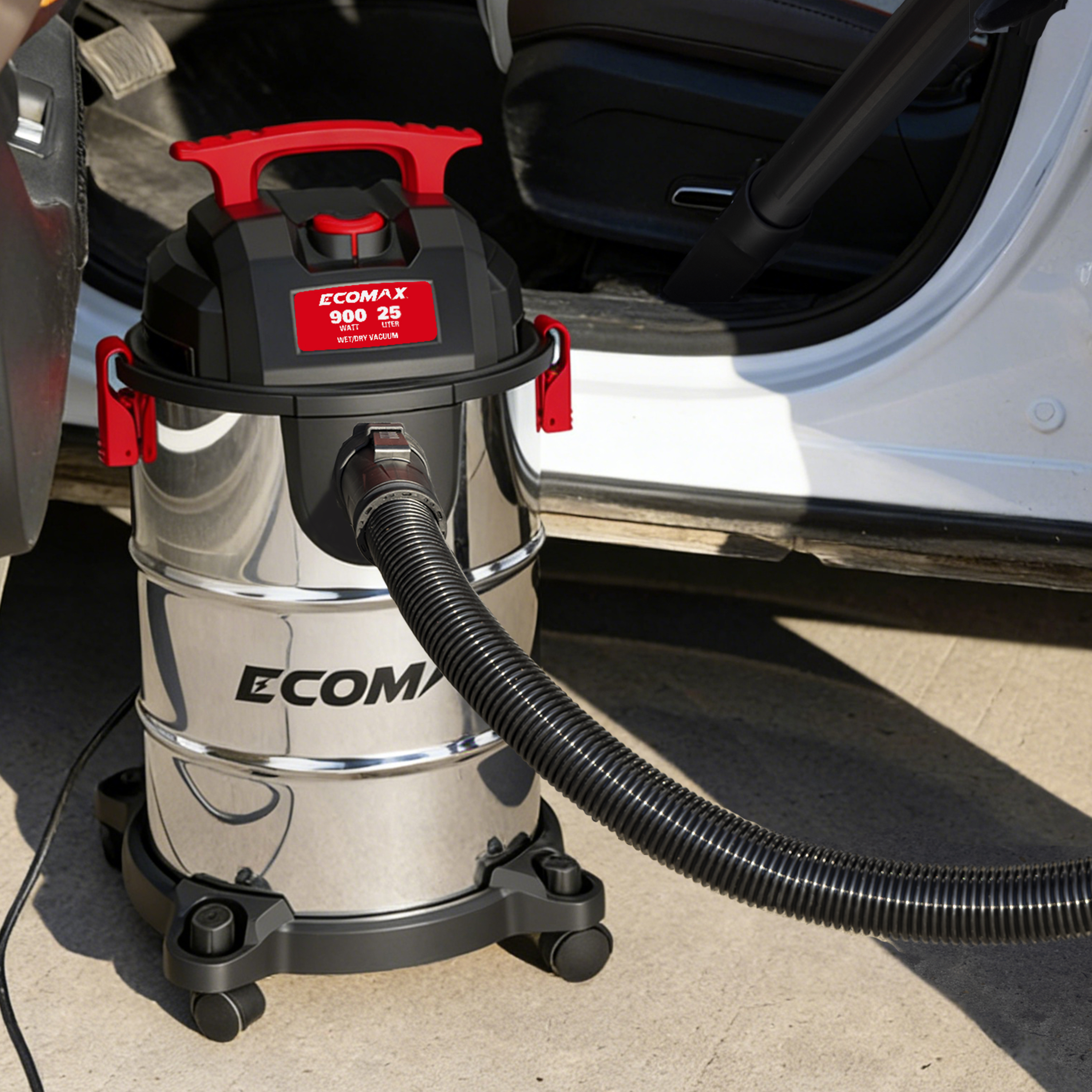 （EM19307-25BA）EMX 25L Stainless Steel Wet/Dry Vacuum 900W