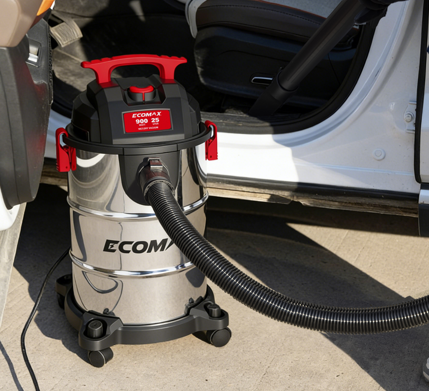（EM19307-25BA）EMX 25L Stainless Steel Wet/Dry Vacuum 900W