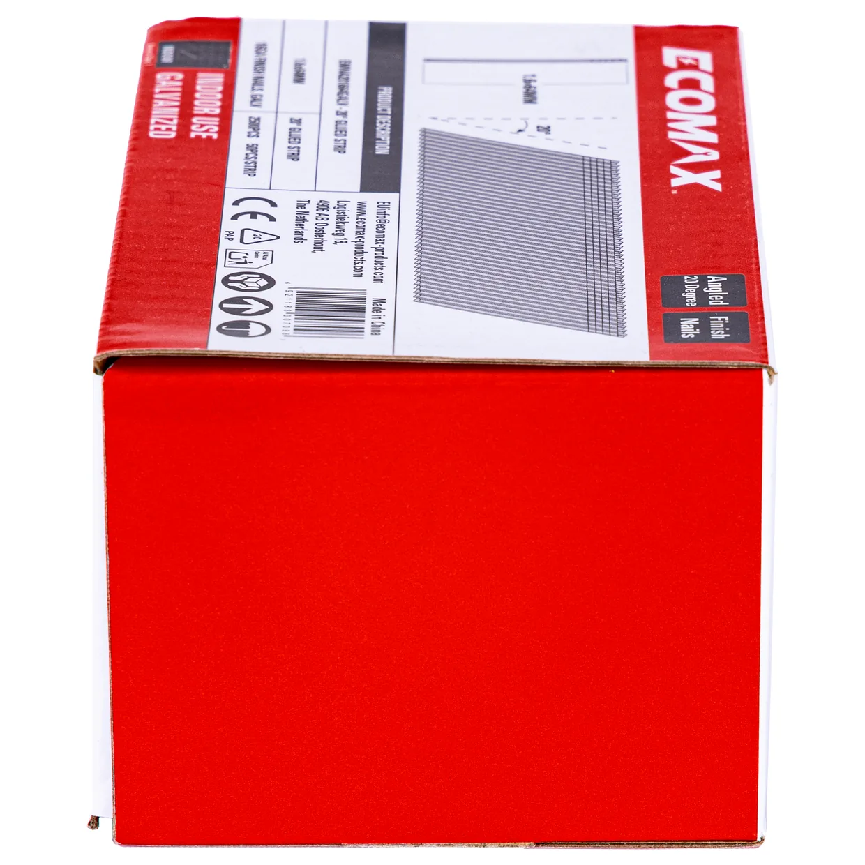 （EMNA201664GALV）EMX 20´16GA brad galv. plain 1.6x64mm, strip, 2500