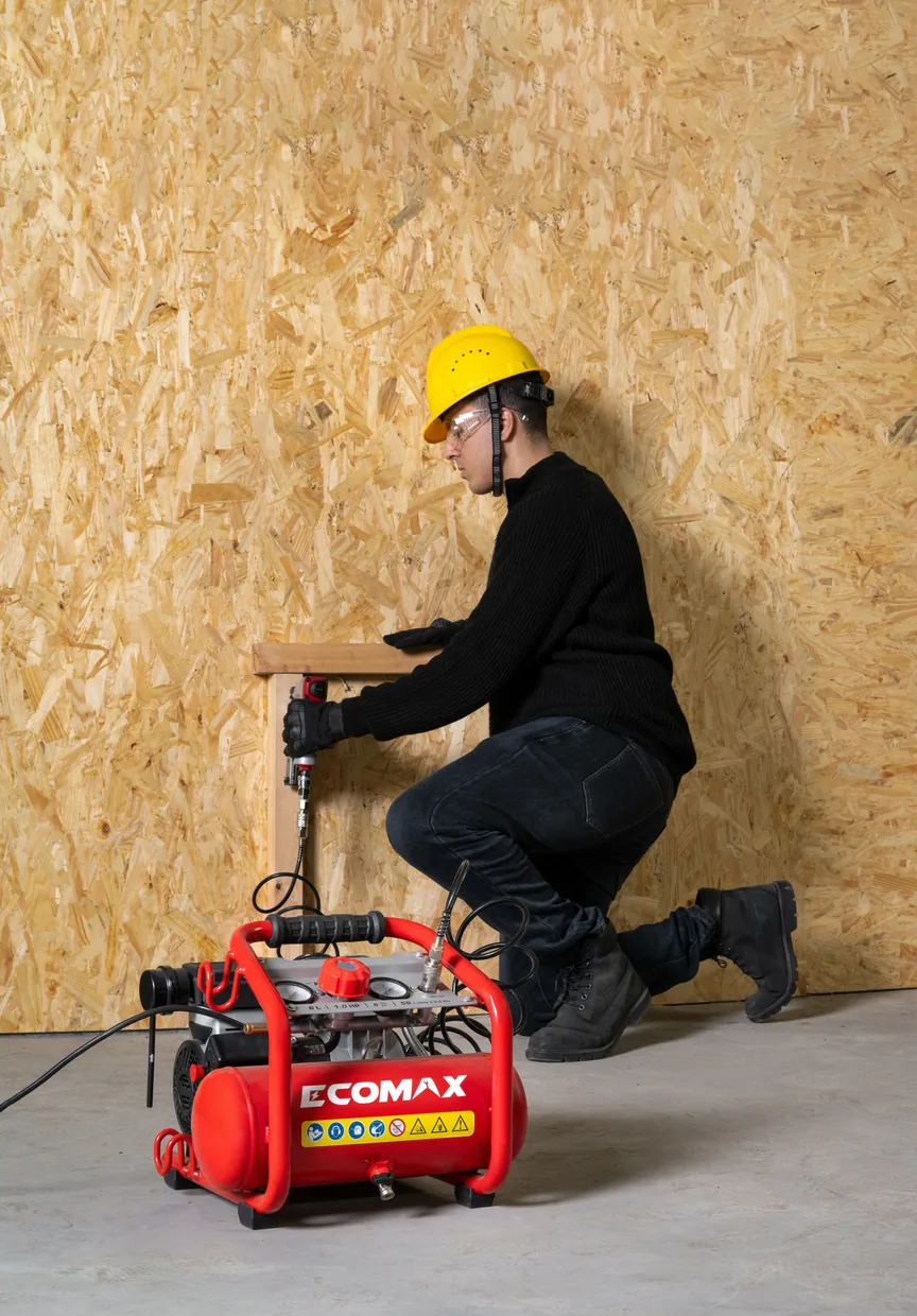 （3300682）EMX 800W Oil-Free Air Compressor 6L, Quiet , Horizontal