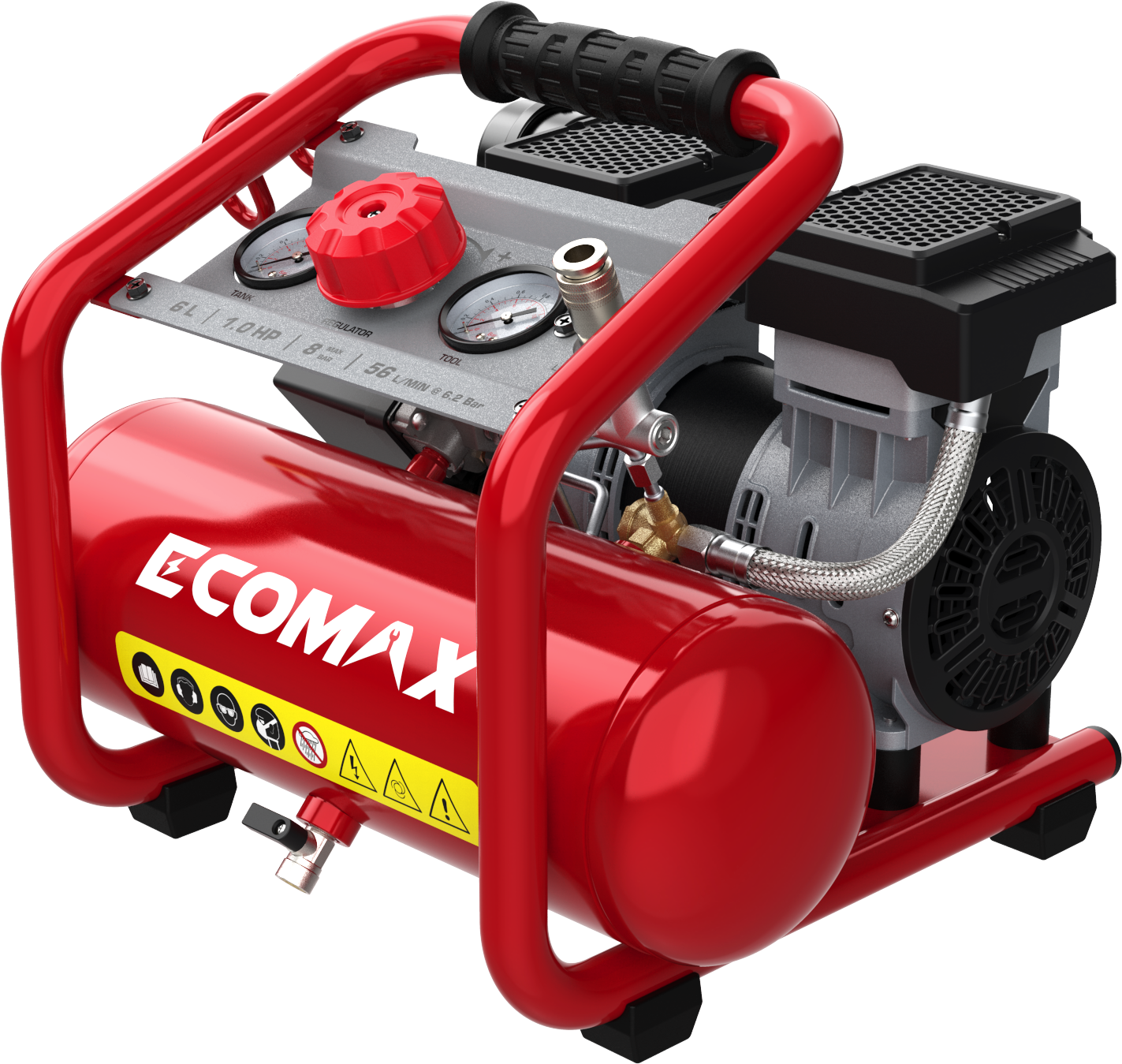 （3300682）EMX 800W Oil-Free Air Compressor 6L, Quiet , Horizontal