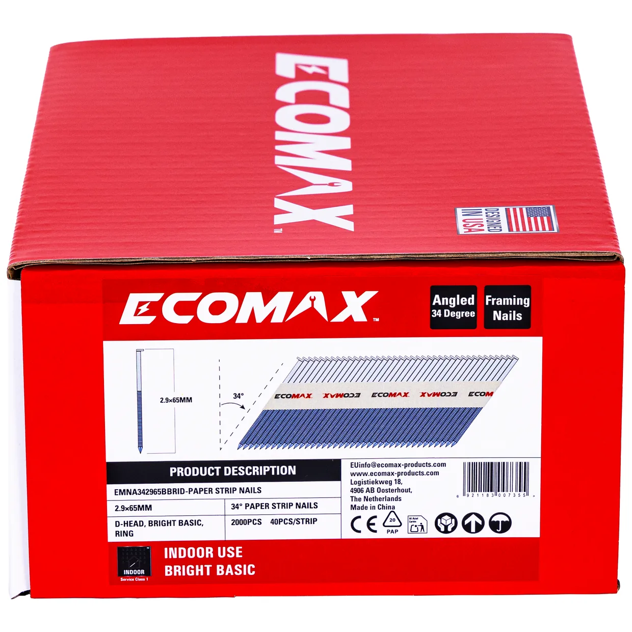 （EMNA342965BBRID）EMX 2.9x65 34° paper strip, brightbasic, D-head ring, 2000