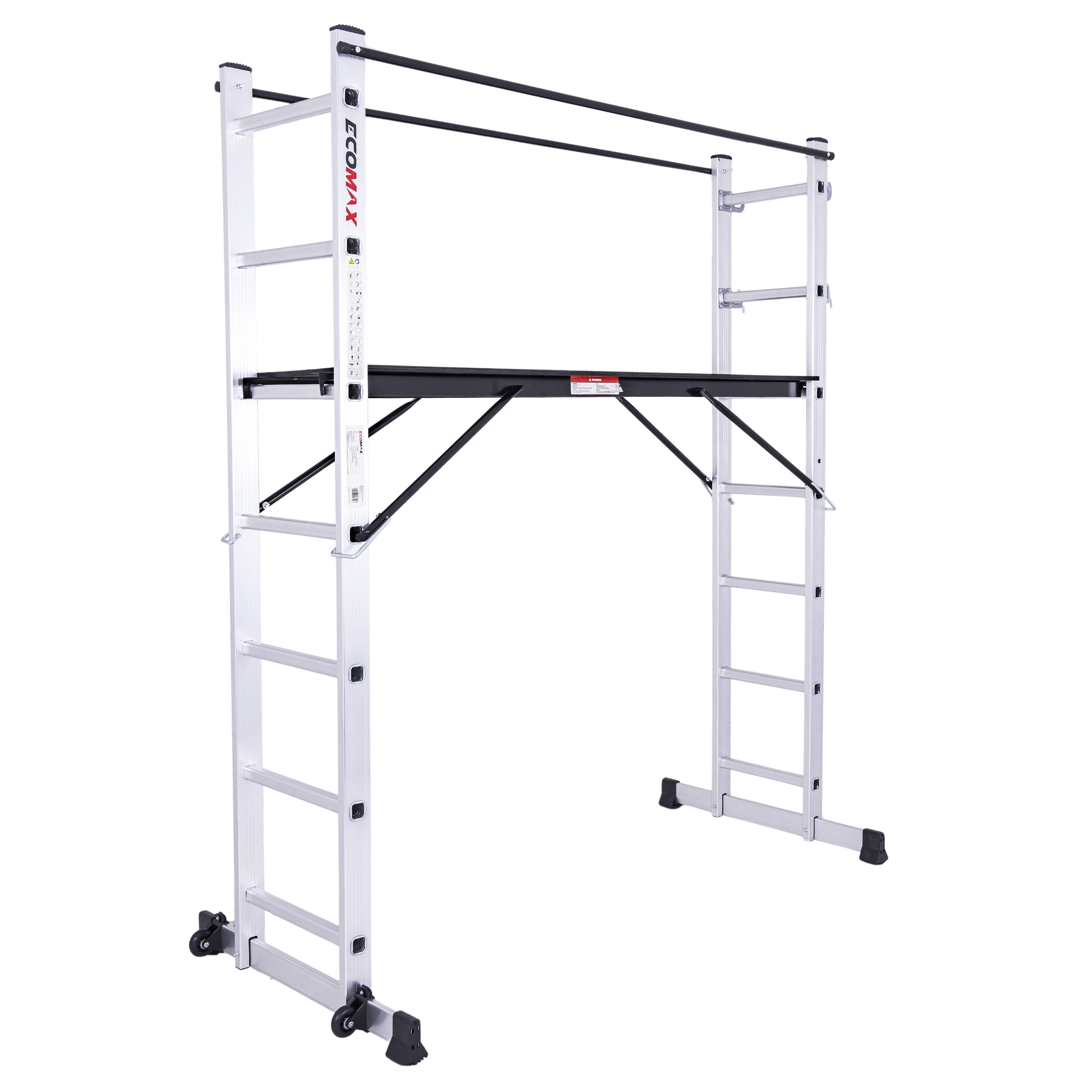 （EML0301）EMX Working Platform, 2 in 1 (wheels) 2x7, 2 Safety Rails